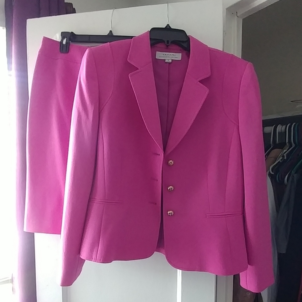 Pretty in Pink 2 Piece Women's Skirt Suit